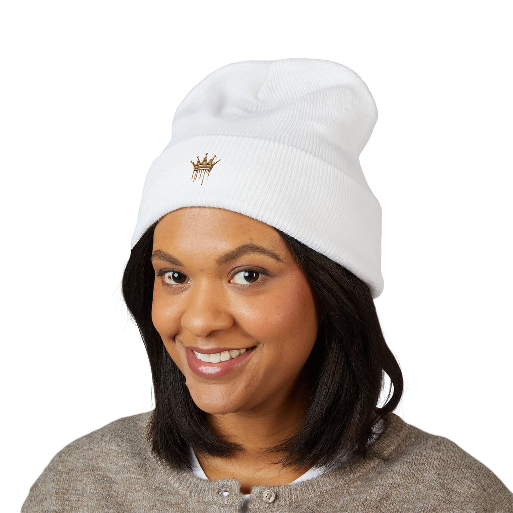 HAXSON Crown Beanie Hat – White