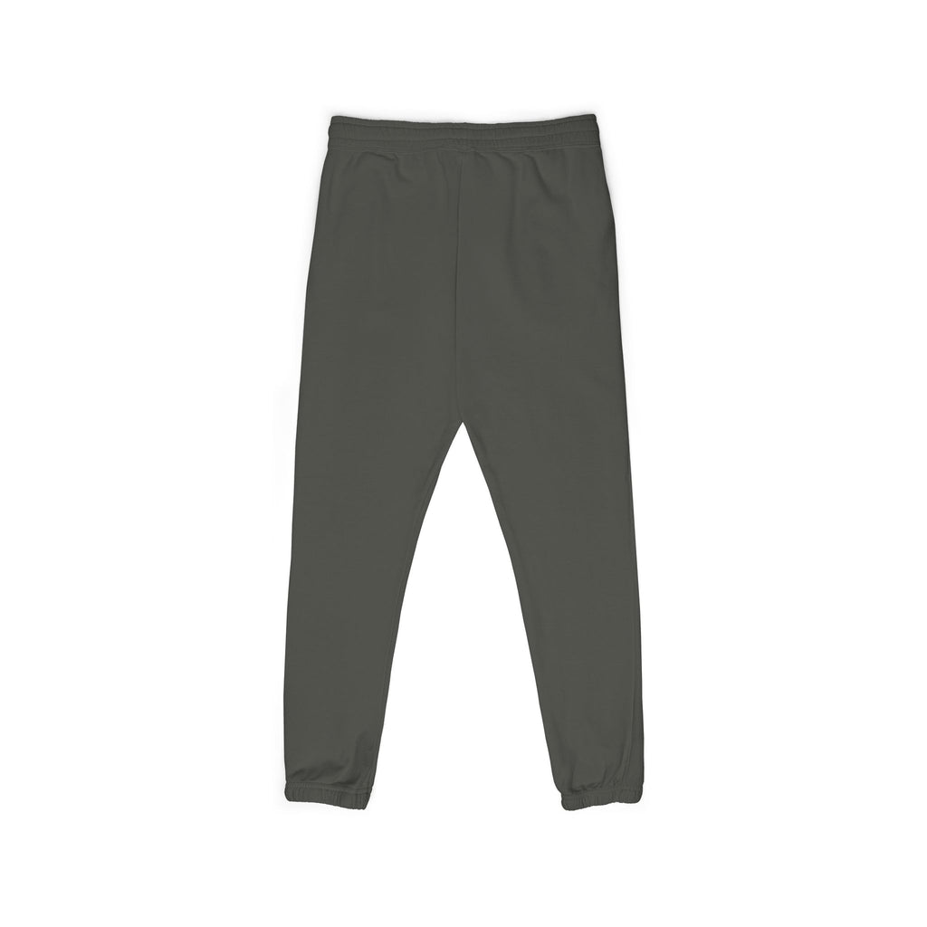 Dark gray sweatpants on a white background