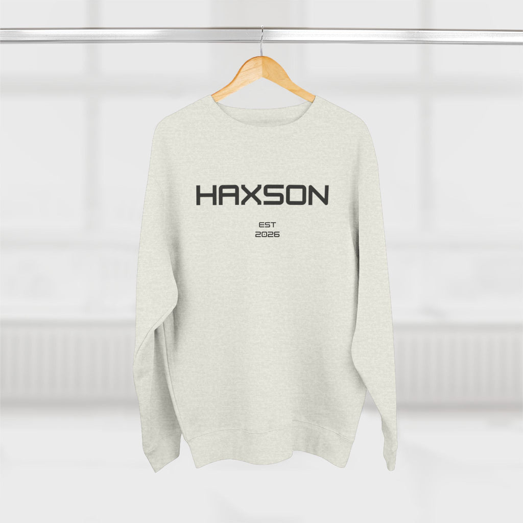 HAXSON Oatmeal Logo Crewneck Sweatshirt – Est. 2026 | Drop 02