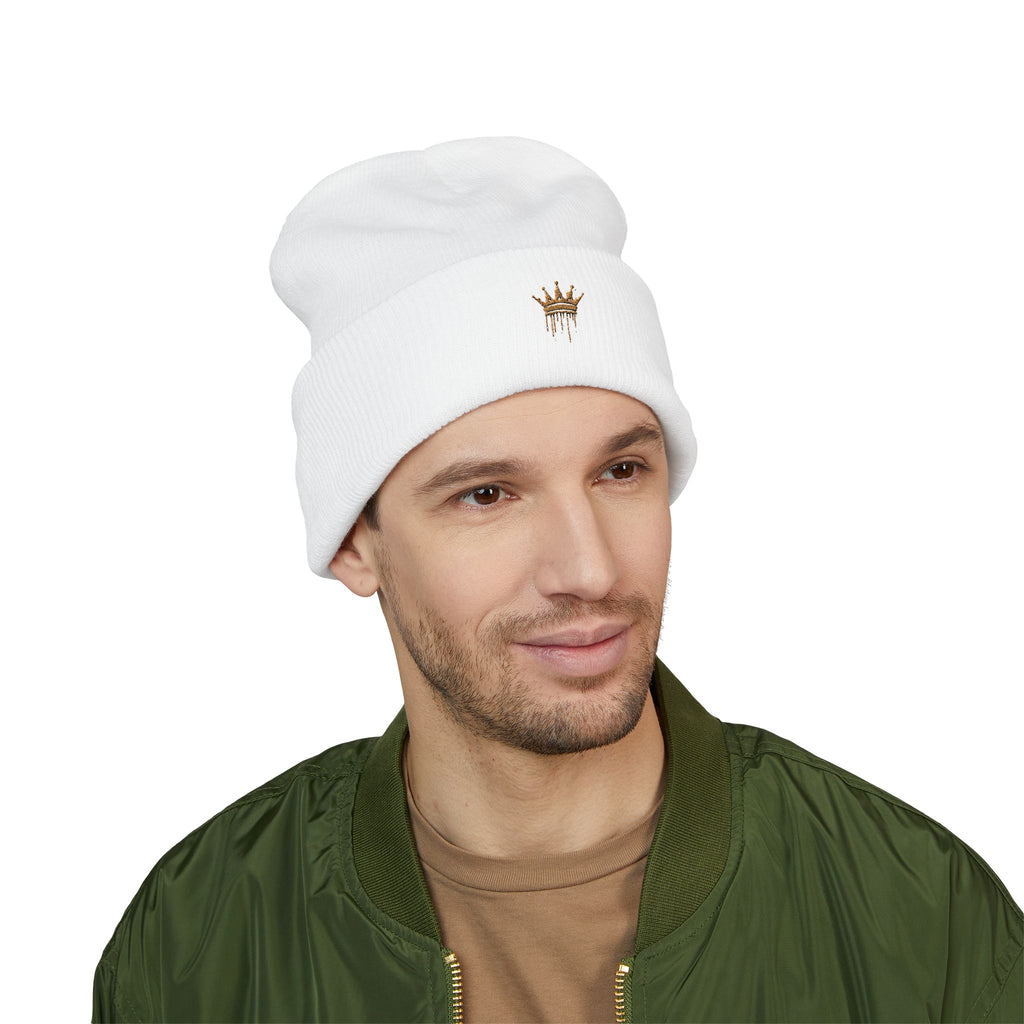 HAXSON Crown Beanie Hat – White