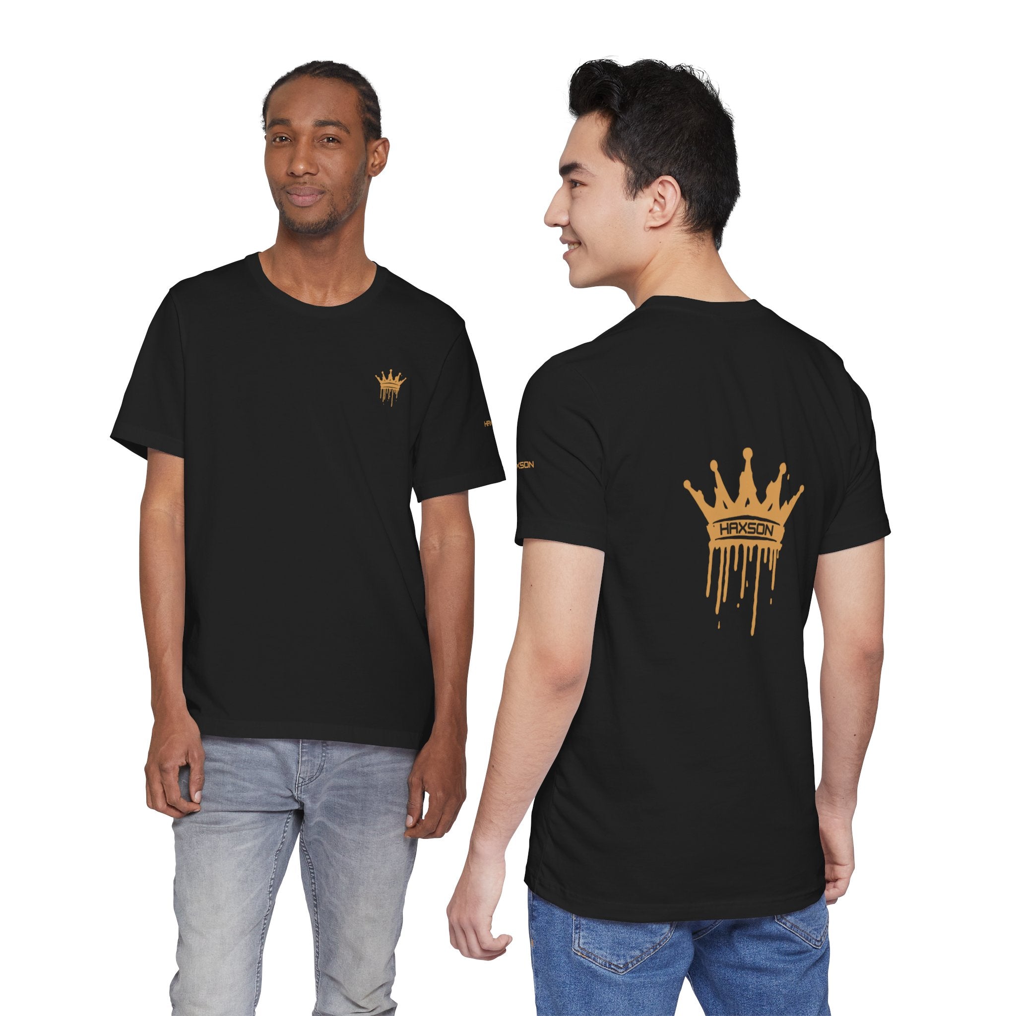 Black Haxson t shirt model duo